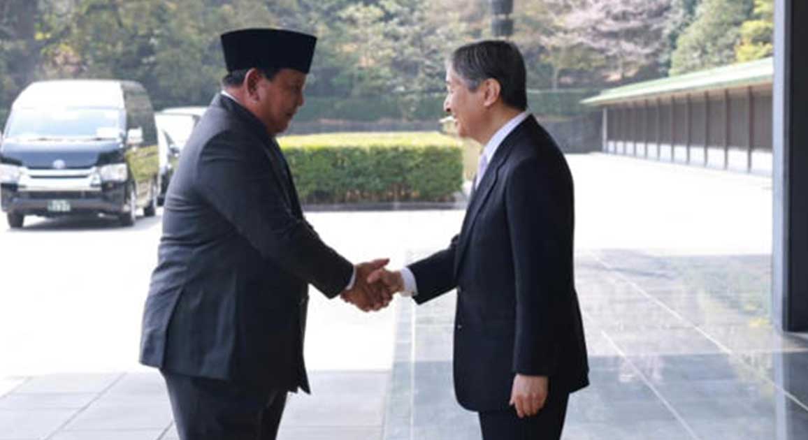 Presiden RI Prabowo Subianto saat bertemu Kaisar Jepang Naruhito di Istana Kekaisaran Jepang, Tokyo. Dok: Eranasional/HO ***.